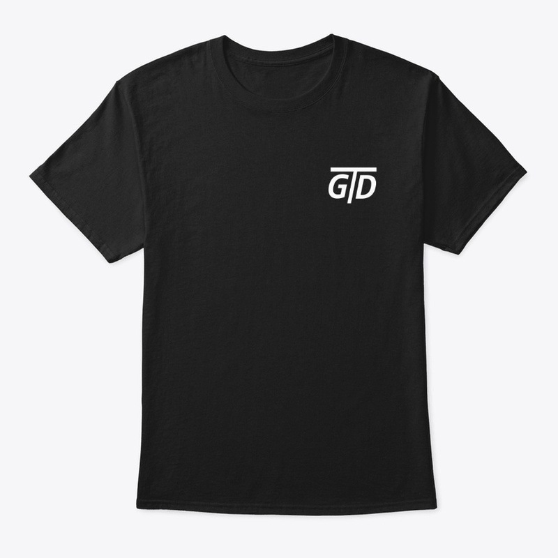 A t-shirt with a small TGD icon in the corner